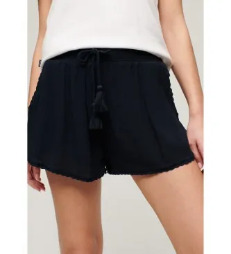 Superdry för kvinnor. W7110423A Strandshorts i marinblå färg (S), Casual, Viskos, Marino