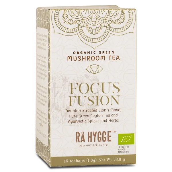 Grön te Focus Fusion med Lion’s Mane extrakt 16 påsar EKO