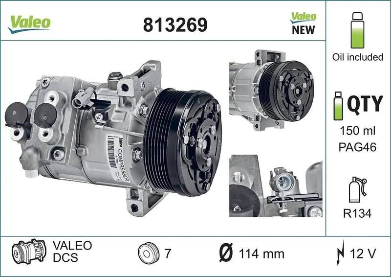 AC-kompressor VALEO 813269