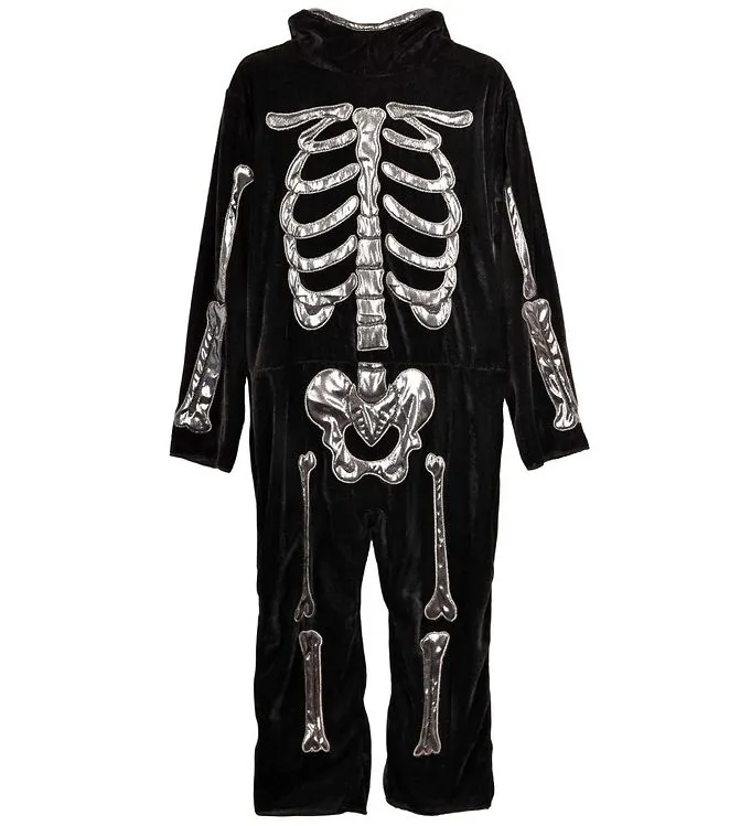 Maskeraddräkt Jumpsuit Skelett 5-6 år