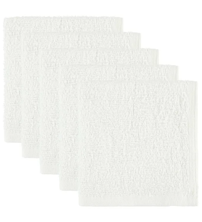 Oopsy Tvättlappar - 5-pack - Vit