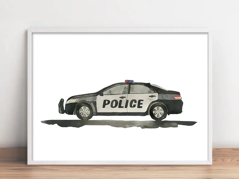 Poster - Polis bil