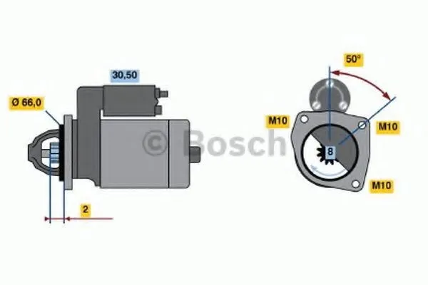 Startmotor BOSCH 0 986 021 051