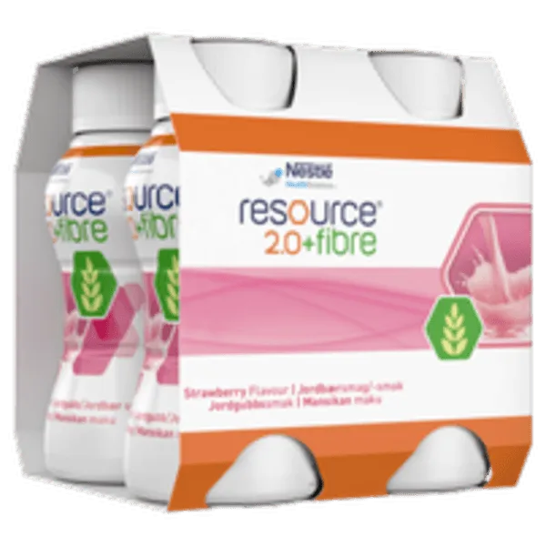 Resource 2.0+fibre - 4x200ml jordgubb - 4 st