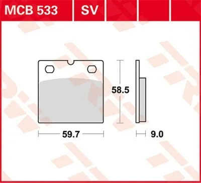 Bromsbelägg TRW MCB533