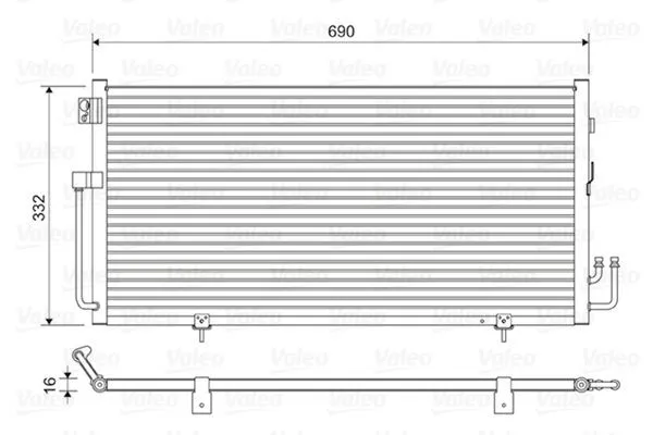 Kondensor, klimatanläggning VALEO 814063