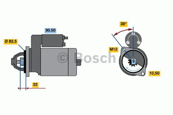 Startmotor BOSCH 0 986 016 280