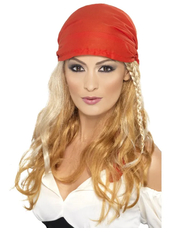 Peruk Med Bandana Pirat Blond