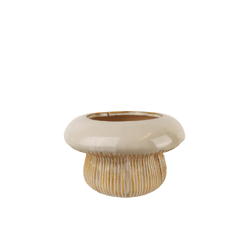 Kruka Svamp Beige 20xH12cm