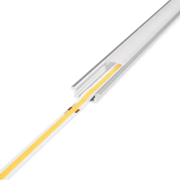Aluminiumprofil för LED-list AGGE Recessed – Infälld, Silver (200 cm)