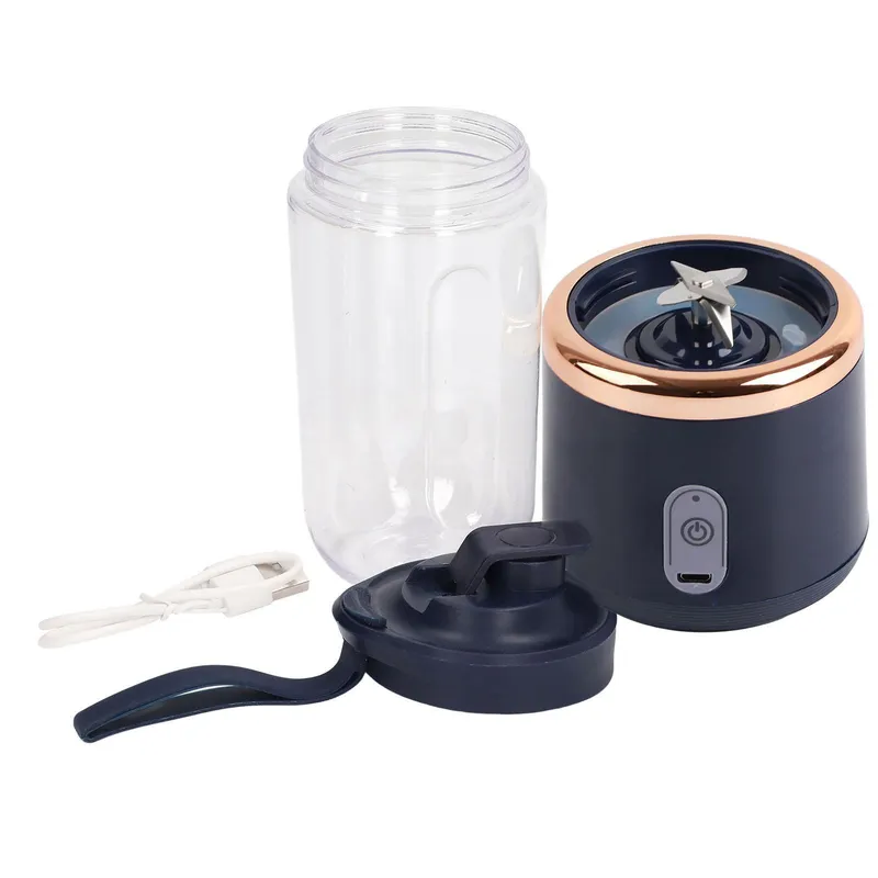 Bärbar Blender 400ml 6 Blad 22000rpm 1500mAh Livsmedelsklassad PCTG USB-Laddning Reseblender för (#4180)