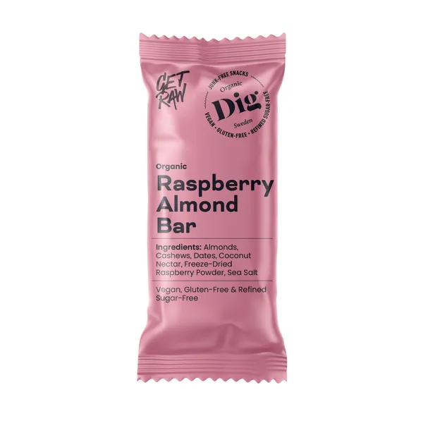 Bar GET RAW Raspberry och Almond 42g