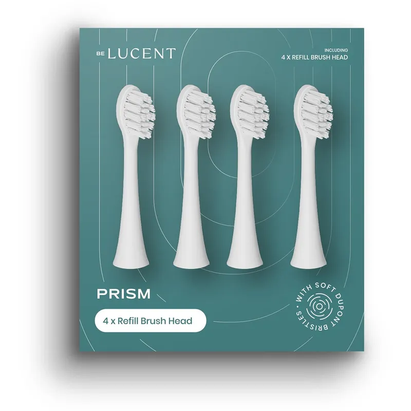 Be Lucent Prism Tandborsthuvuden Refill Vit 4 st