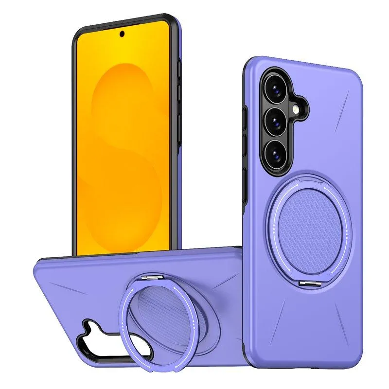 Mobilskal för Samsung Galaxy S26 Plus Magnetiskt Kickstand TPU + PC – Lila (#1003)