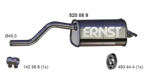 Bakre ljuddämpare ERNST 520089