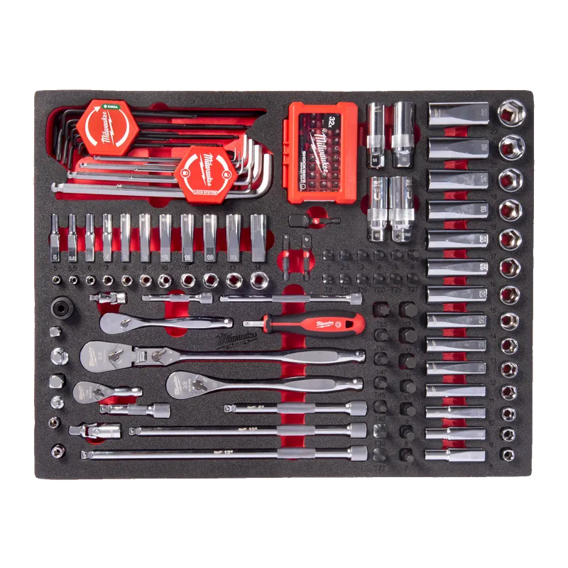 Milwaukee 4932500756 Hylsnyckelsats 153 delar OBS: Verktygsvagn ingår ej.