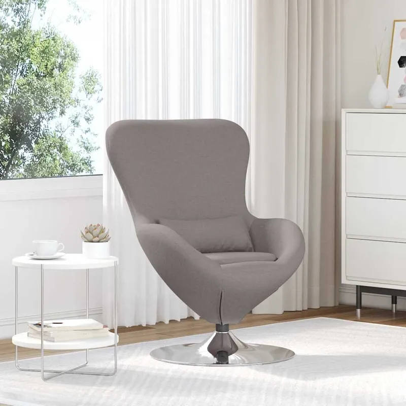 vidaXL Äggfåtölj Taupe tyg