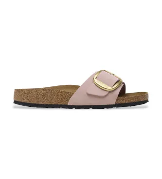 Birkenstock för kvinnor. 1027056 Sandaler i läder Madrid Big Buckle (smal passform) rosa (37), Hud, Karta, Ingen, Casual