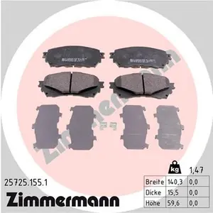 Bromsbelägg ZIMMERMANN 25725.155.1
