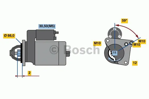 Startmotor BOSCH 0 986 024 130