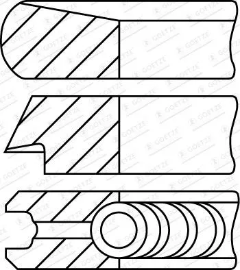 Kolvringsats GOETZE ENGINE 08-453107-00