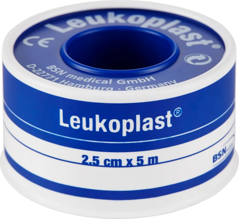 Leukoplast, vattenfast häfta vid stomi, 5 m x 2,5 cm, tryckspole 1 styck
