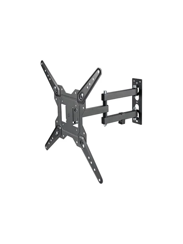 Deltaco Office ARM-0255 mounting kit - full-motion - for LCD display - tilt swivel 30 kg - black - Max 30 kg - recommended for 55″