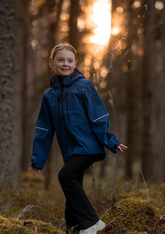 Lindberg Kids’ Drammen Shell Jacket Blue (#0477)