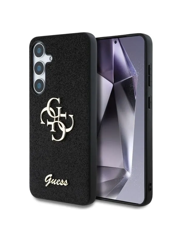 Guess Mobilskal till Galaxy S25 Plus Fixed Glitter Big 4G Metal Logo - Svart