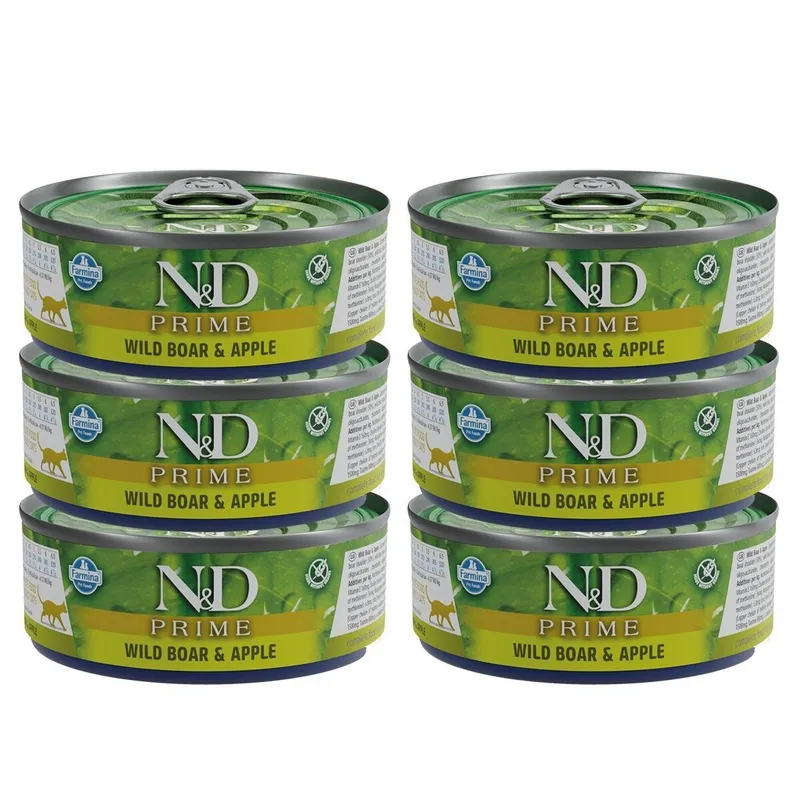 Farmina N&D Cat Prime Wild Boar & Apple 6×70 g