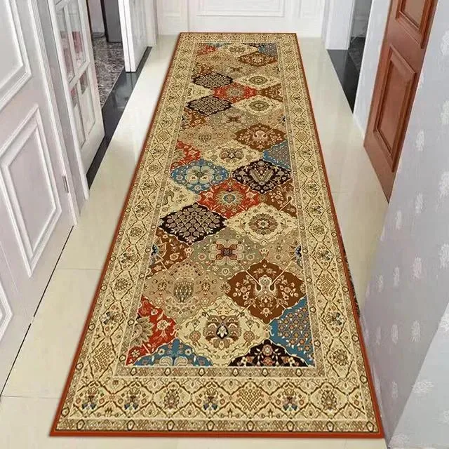 Nordisk Stil Stue Hall Teppe Lang Gang Korridor Løpere Kjøkkenmatte Flannel Sklisikker Dørmatte Nasjonalt Soveromsområde Teppe 40x60cm