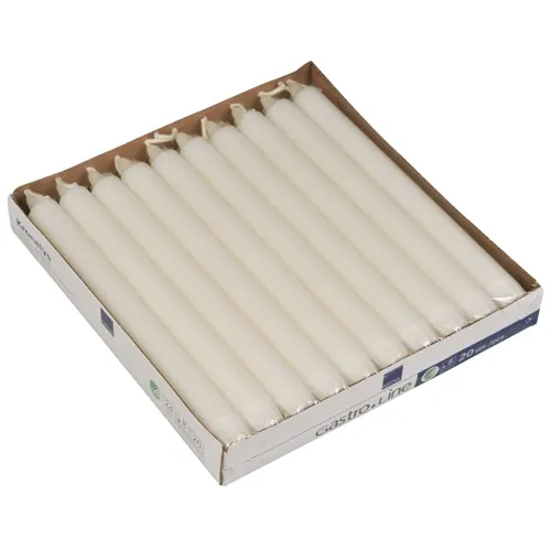 Ljus Kron stearin - 24cm vit 8 timmar - 20 st