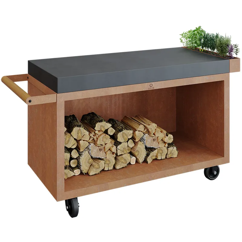 OFYR Mise en Place Table Corten 135 PRO CD Arbetsbord 135 x 65 cm Skärbräda i keramik