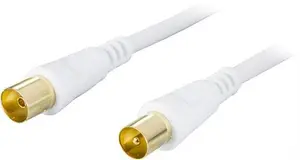 DELTACO antennkabel 100Hz 2m, ferritkärnor