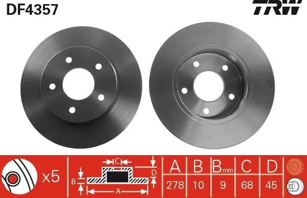 Bromsskiva TRW DF4357