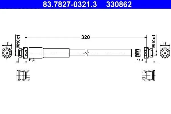 Bromsslang ATE 83.7827-0321.3