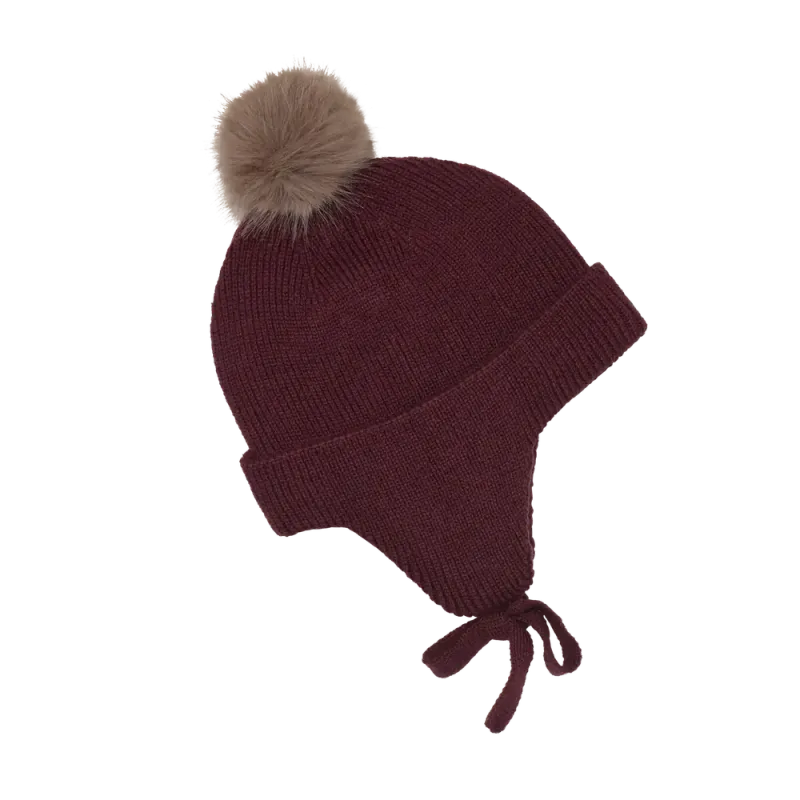 Color Kids Babymössa Med Vindstopp Ullmix, Catawba Grape, 48