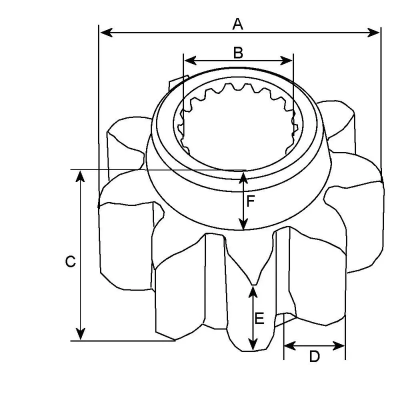 Drev, startmotor HC-Cargo F 032 132 405