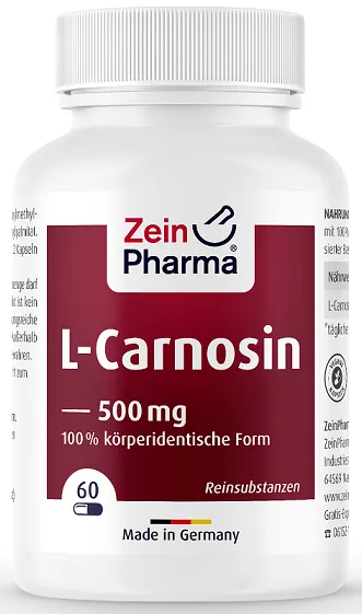 Zein Pharma – L-Carnosin, 500 mg – 60 kapslar