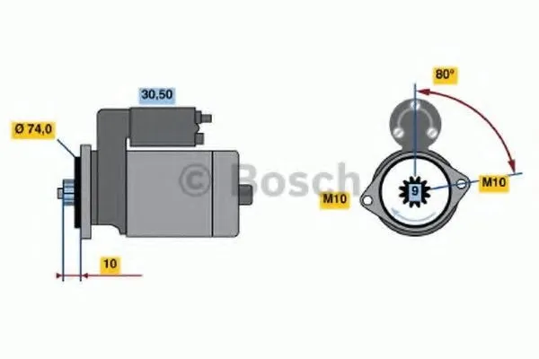 Startmotor BOSCH 0 986 018 701