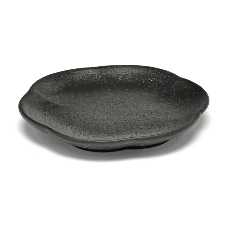 Serax Inku räfflad tallrik S Ø8,9 cm Black