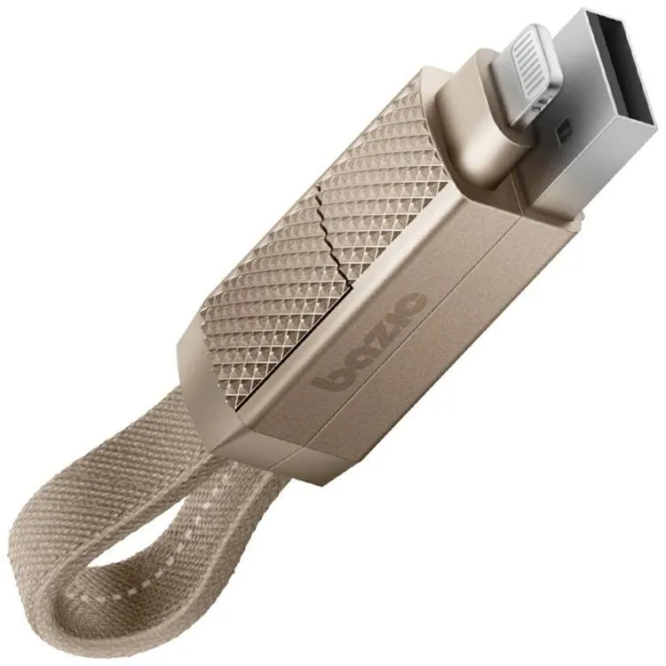 Bazic USB-C/USB-A till USB-C/Lightning 60W Kabel 15cm 3A Alucable GoCharge