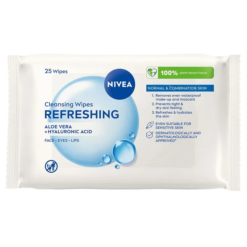 NIVEA Rengöringsservetter ansikte Cleansing Wipes Refreshing