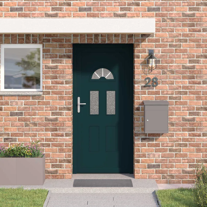 vidaXL Framdörr 98 x 198 cm PVC Antracit (#7600)