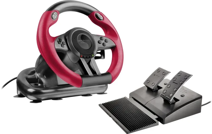 Speed-Link Trailblazer Gaming Steering Wheel – Black/Red – Wired Controller – Sony PlayStation 4