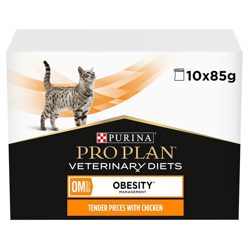 Purina Pro Plan Veterinary Diets Obesity Management Kyckling i Sås Katt Våtfoder 10 x 85 g