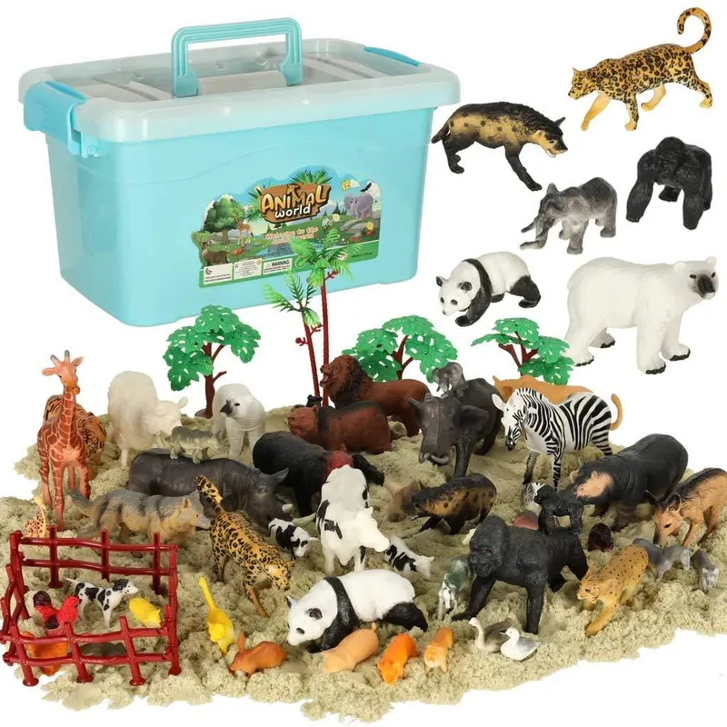 Figurer djurparksdjur set om 59 el.