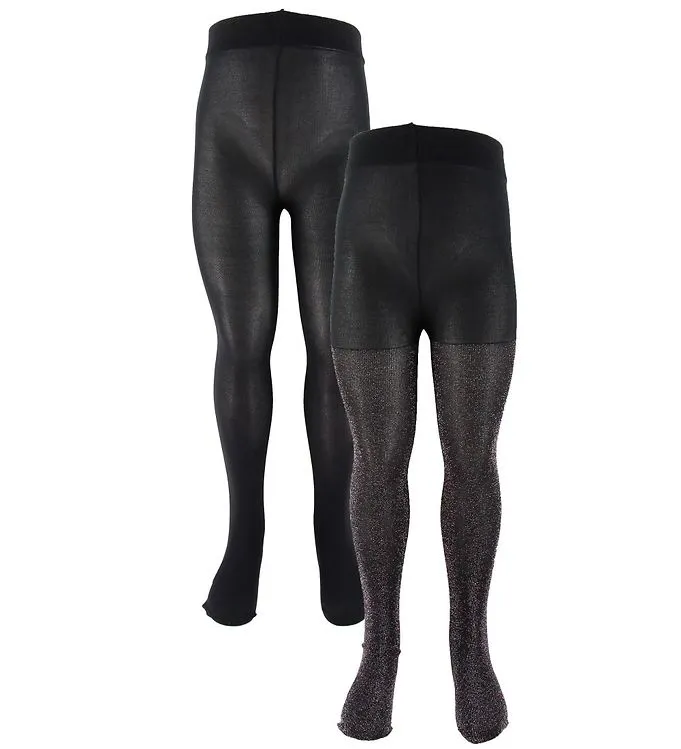 The New Strumpbyxor – 2-pack – Svart/Multiglitter