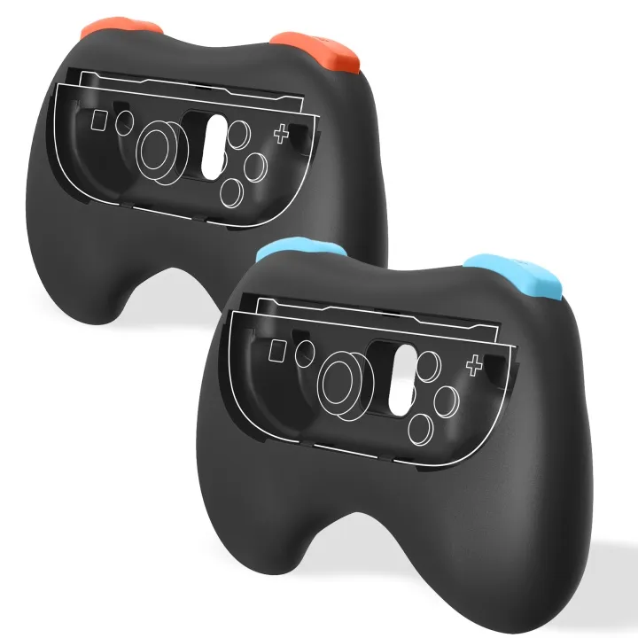 Trade Invaders Pair of Controller Grips – Black – Nintendo Switch 2