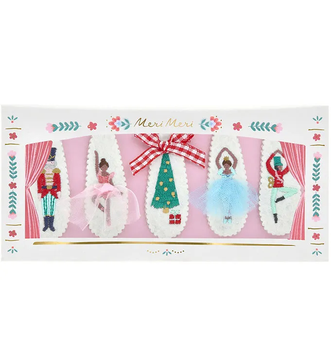 Meri Meri Hårspännen - 5-pack - Nötknäpparen